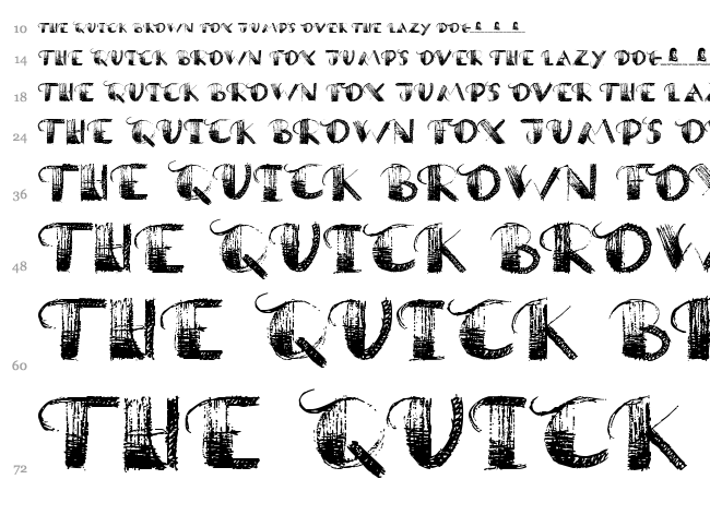 Broken Promise font waterfall